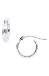 Bony Levy 14k Gold Beveled Edge Huggie Hoop Earrings In White Gold