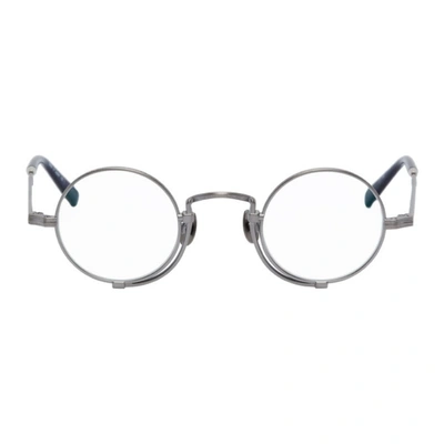 Matsuda Silver & Navy 10103h Glasses In As Antqslv
