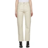 AGOLDE AGOLDE OFF-WHITE RECYCLED LEATHER 90S PINCH PANTS