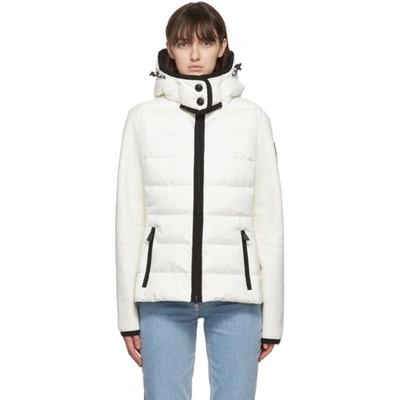 Moncler Down Knit Combo Shell Jacket In Black