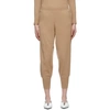 Stella Mccartney Cashmere-wool Ribbed Tapered Trousers In Neutral