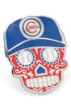 Cufflinks, Inc Chicago Cubs Sugar Skull Lapel Pin In Red