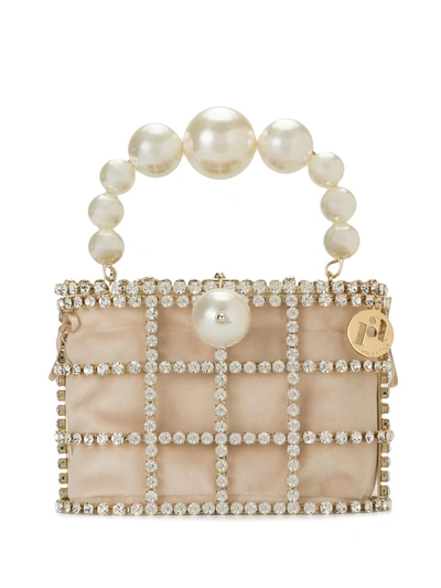 Rosantica Holli Pearl-embellished Clutch Bag In Gold