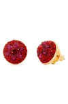Kate Spade Women's Brilliant Statements Flower Motif Dome Stud Earrings In Red Multi