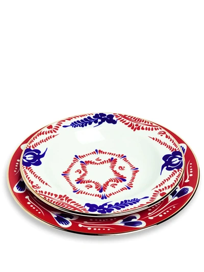 LA DOUBLEJ SET OF 2 SOUP AND DINNER PLATES