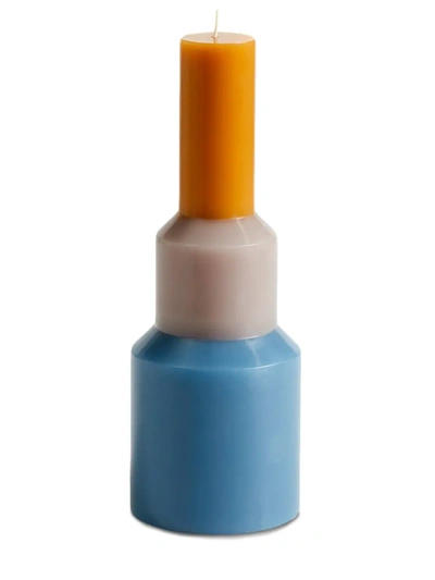 Hay Medium Pillar Candle 25cm In Blue