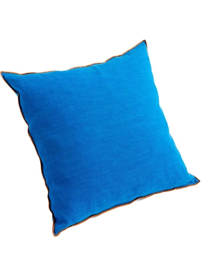 Hay Outline Linen And Cotton-blend Cushion 50cm X 50cm In Persian Blue