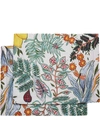 La Doublej Botanical Print Tablemats (set Of 2) In White