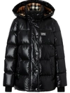 BURBERRY LOGO APPLIQUÉ PUFFER JACKET