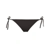 Eres Exquise Black Bikini Bottoms With Beaded Embellishments And Adjustable Tie Closure In Tech Fabric St In Chic