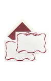 Clementina Sketchbook Set-of-ten Ribbon-painted Stationary Cards In Multi