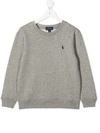 Polo Ralph Lauren Teen Embroidered Logo Sweatshirt In Grey