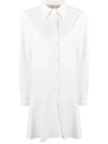Blanca Vita Anastasia Flounce Shirt Dress In White