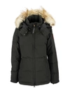 Canada Goose 'chelsea' Slim Fit Down Parka With Genuine Coyote Fur Trim In Black