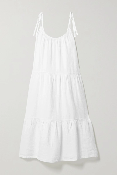 Honorine Lucy Tiered Linen Dress In White