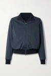 LORO PIANA REVERSIBLE SHELL AND CASHMERE BOMBER JACKET