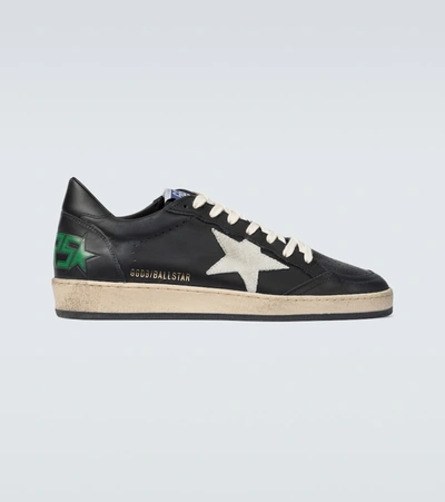 Golden Goose Ball Star Trainers In Black Leather