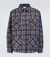 GUCCI CHECKED OVERSHIRT WITH TIGER PATCH,P00534120