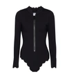 Marysia North Sea Scalloped Swimsuit In Black