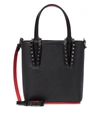 Christian Louboutin Cabata N/s Mini Tote In Grained Leather In Black