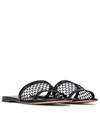 GIANVITO ROSSI JAMAICA LEATHER-TRIMMED SLIDES,P00530148