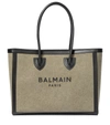 BALMAIN B-ARMY M号帆布购物包,P00532302