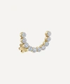 Maria Tash 18ct 6.5mm Invisible Set Diamond Demi Eternity Single Threaded Stud Earring In Gold