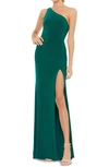 MAC DUGGAL ONE SHOULDER JERSEY SHEATH GOWN,26512