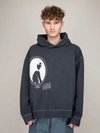 Maison Margiela Graphic-print Cotton Hoodie In Grey