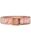 Off-white New Logo Classic Industrial Belt In Pink