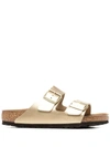 Birkenstock Arizona Platform Double-strap Sandals In Gold