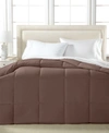 Royal Luxe Color Hypoallergenic Down Alternative Light Warmth Microfiber Comforter, King, Exclusively At Macy's In Chocolate