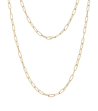 ANNOUSHKA MINI YELLOW GOLD CABLE CHAIN NECKLACE,16116536
