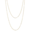ANNOUSHKA YELLOW GOLD LONG MINI CABLE CHAIN NECKLACE,16117492
