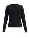 The Row Merino Wool Scott Crewneck Sweater Black In Black,black