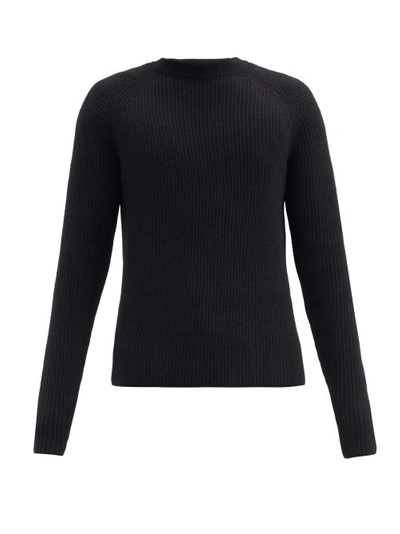 The Row Merino Wool Scott Crewneck Sweater Black In Blk Black