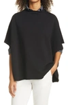 Frank & Eileen Audrey Funnel Neck Capelet In Black