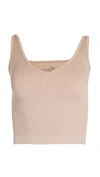 Free People Hayley Racerback Brami Crop Top In Nude