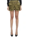 BALMAIN KHAKI SKIRT,UF04085D071 7KH