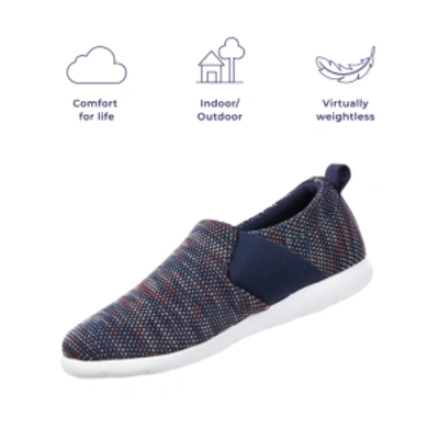 Isotoner Signature Zenz From Isotoner Women's Indoor/outdoor Sport Knit Lauren Slip-ons In Navy Blue