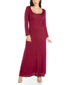 24SEVEN COMFORT APPAREL WOMEN'S LONG SLEEVE MAXI DRESS