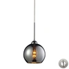 Elk Lighting Cassandra 1 Light Pendant In Polished Chrome In Chrome