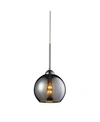 Elk Lighting Cassandra 1 Light Pendant In Polished Chrome And Chrome Glass In Chrome