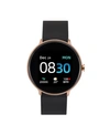 ITOUCH SPORT 3 UNISEX TOUCHSCREEN SMARTWATCH: ROSE GOLD CASE WITH BLACK SILICONE STRAP 45MM