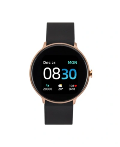 Itouch Sport 3 Unisex Touchscreen Smartwatch: Rose Gold Case With Black Silicone Strap 45mm