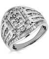 MACY'S DIAMOND CLUSTER RING (1-3/4 CT. T.W.) IN 14K WHITE GOLD