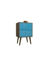 MANHATTAN COMFORT LIBERTY MID CENTURY - MODERN NIGHTSTAND 2.0 WITH 2 FULL EXTENSION DRAWERS