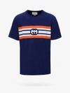 Gucci Blue Interlocking G Stripe Print T-shirt In Blue