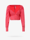 Rotate Birger Christensen Joni Cropped Gathered Shell Blouse In Pink