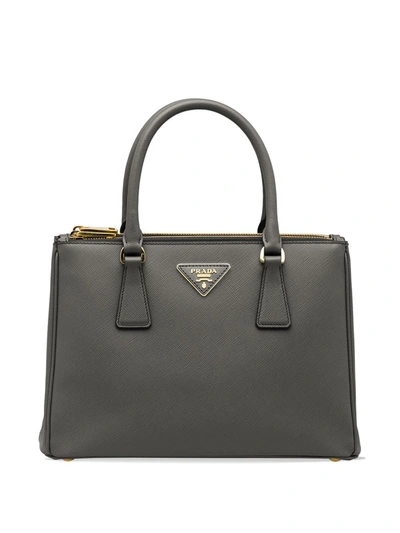 Prada Medium Galleria Leather Tote Bag In Grey
